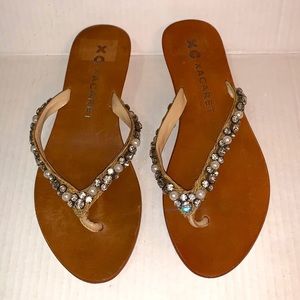 XC•XACARET Flip flops rhinestone